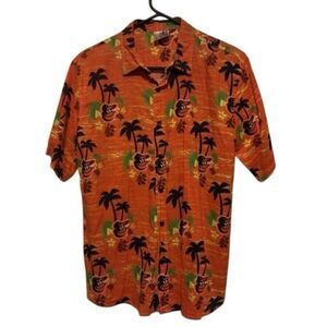 Baltimore Orioles Size Youth XL Hawaiian Style Short Sleeved Button Shirt